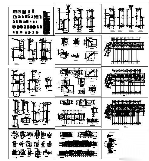 某联体二层别墅建筑施工图cad施工图下载【ID:151393115】