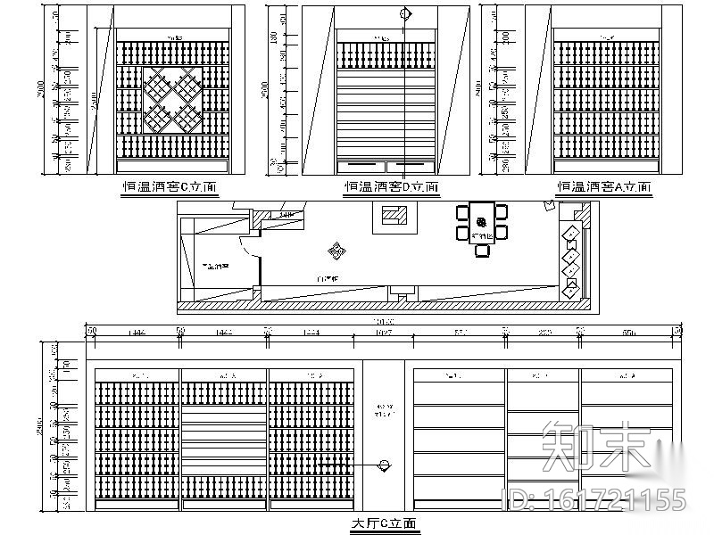 某知名酒庄室内装修图（含效果)cad施工图下载【ID:161721155】