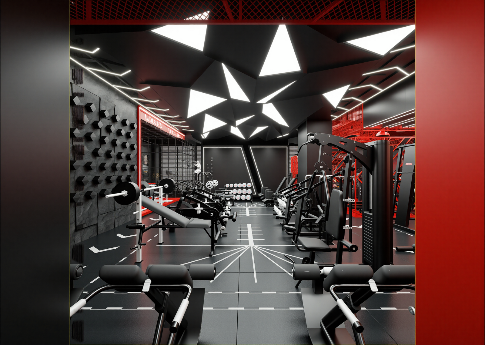 工业健身房3D模型下载【ID:1215053039】