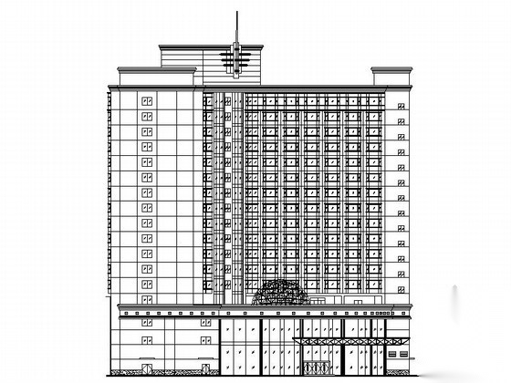 某十七层L型星级酒店建筑扩初图施工图下载【ID:166821106】