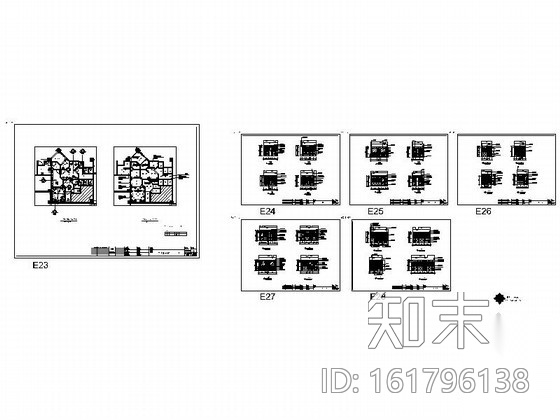 雅致酒吧公共卫生间室内装修图cad施工图下载【ID:161796138】