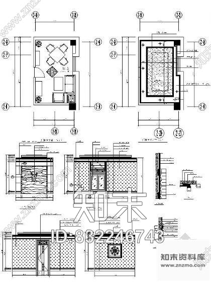 图块/节点棋牌室装饰详图cad施工图下载【ID:832246743】