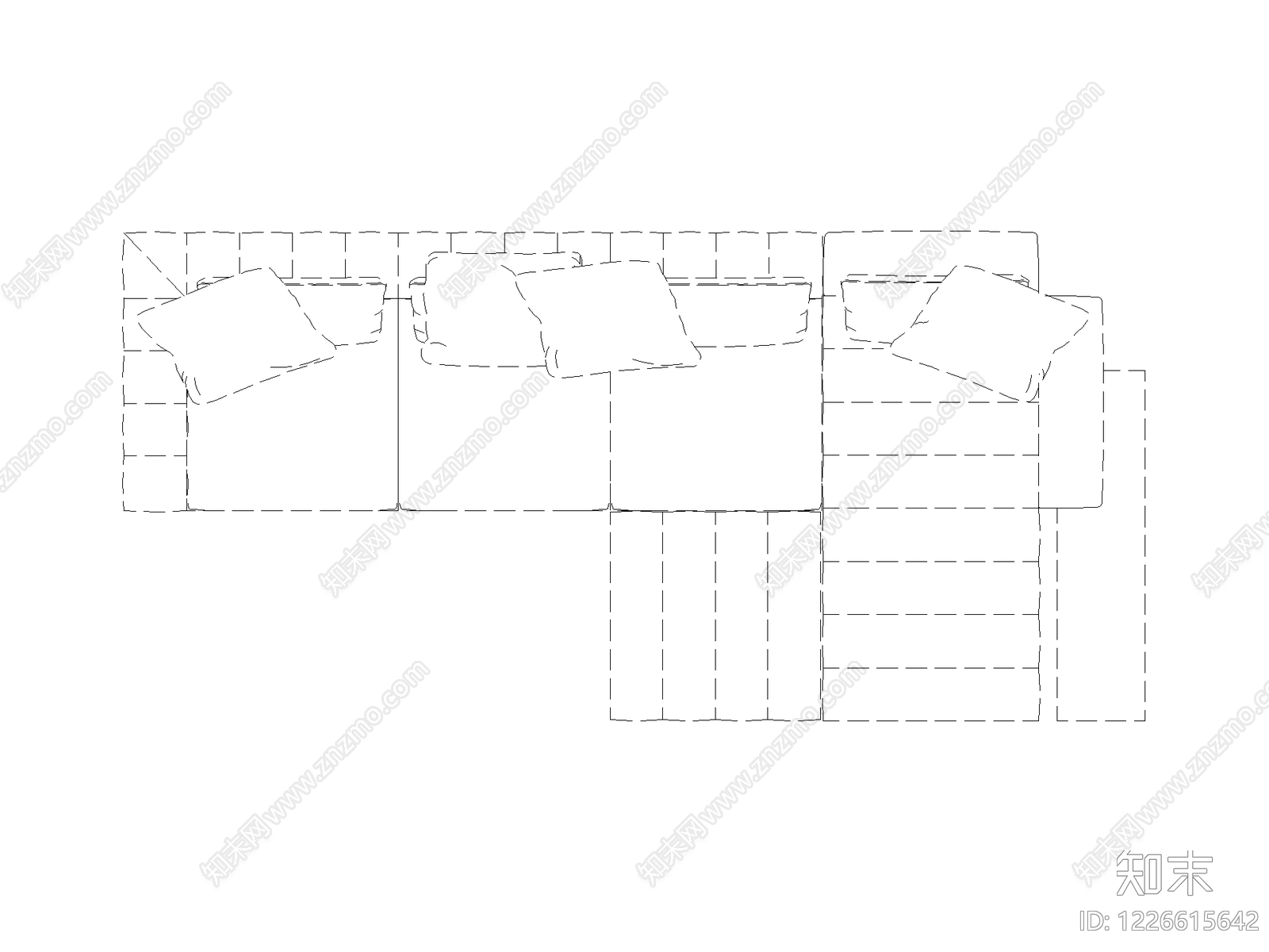 沙发cad施工图下载【ID:1226615642】
