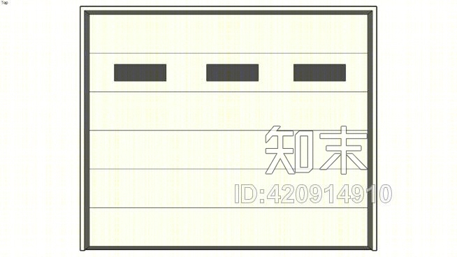 一辆汽车滚动车库门SU模型下载【ID:420914910】