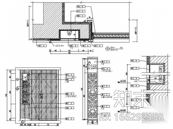 [北京]精装楼标准层走廊及电梯厅施工图cad施工图下载【ID:166292158】