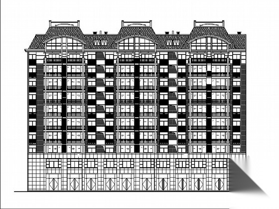 [浙江]小型80户带阁楼商住综合楼建筑施工图施工图下载【ID:165732196】