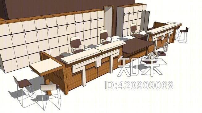 接待台SU模型下载【ID:420909068】