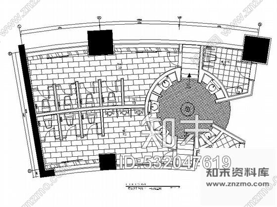施工图酒店男女公共卫生间装修图施工图下载【ID:532047619】