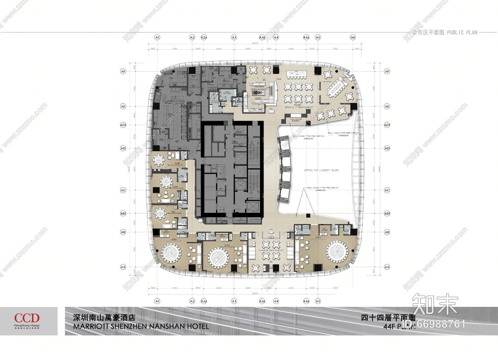 CCD--南山万豪酒店概念及效果图cad施工图下载【ID:66988761】