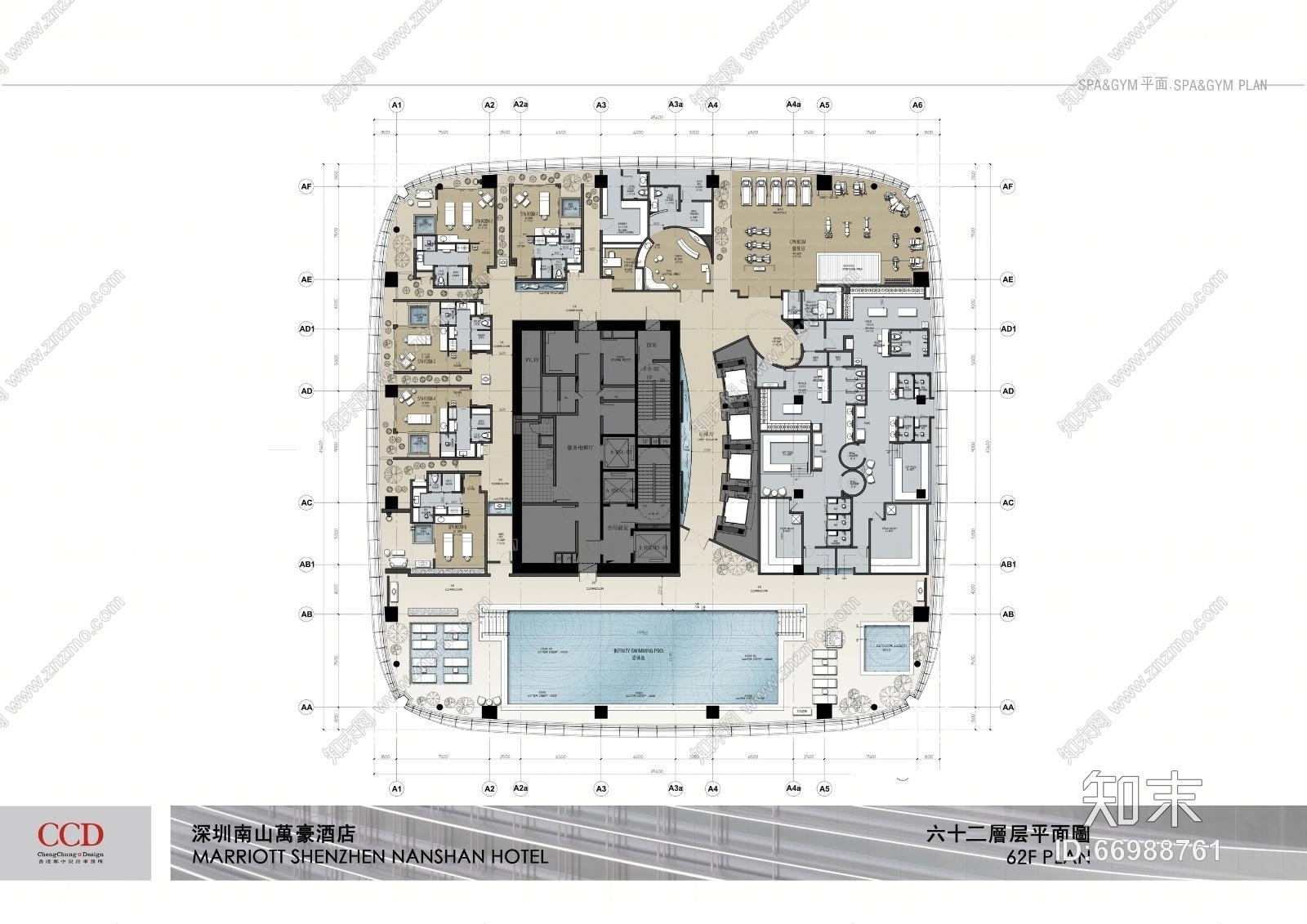 CCD--南山万豪酒店概念及效果图cad施工图下载【ID:66988761】