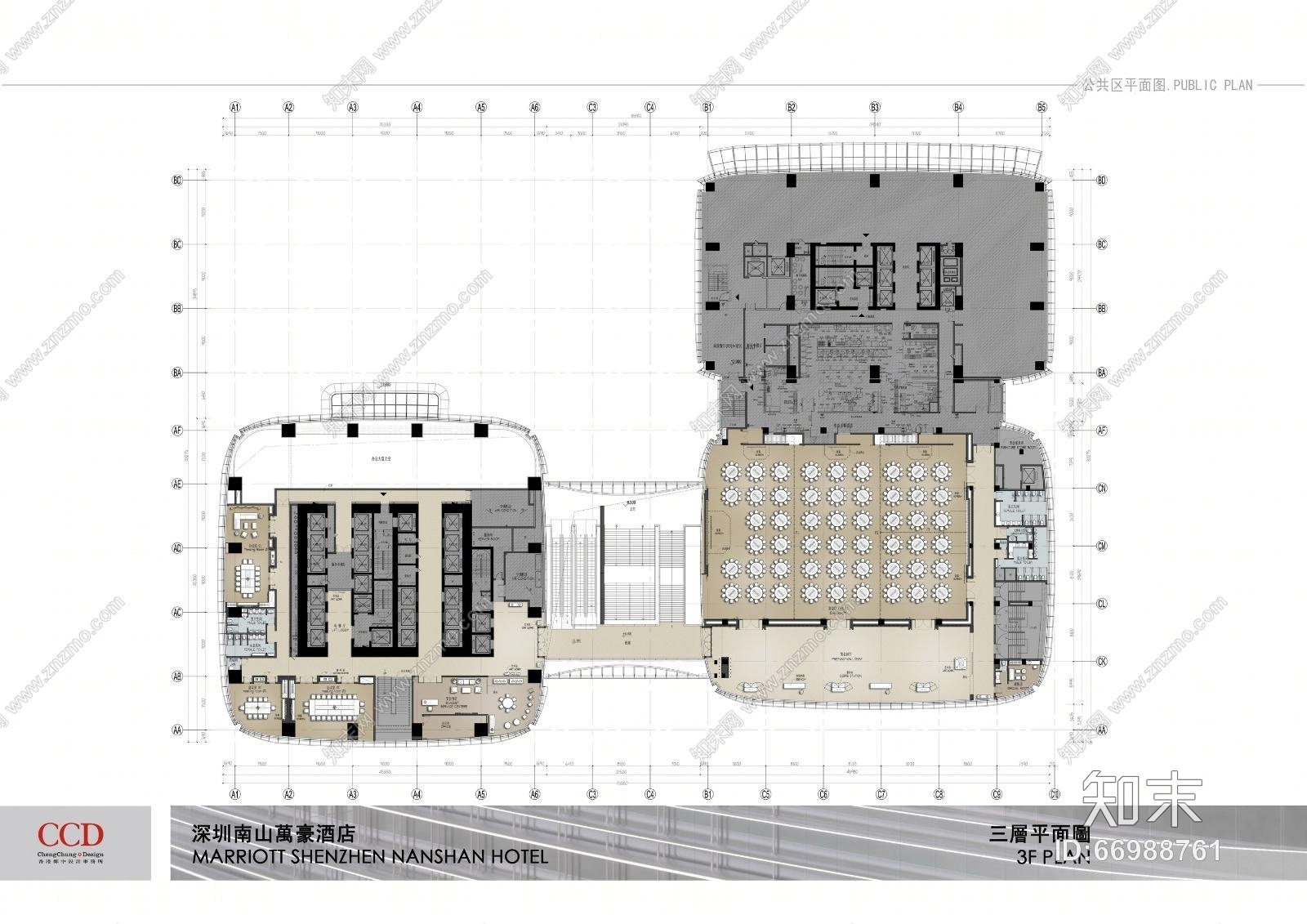 CCD--南山万豪酒店概念及效果图cad施工图下载【ID:66988761】