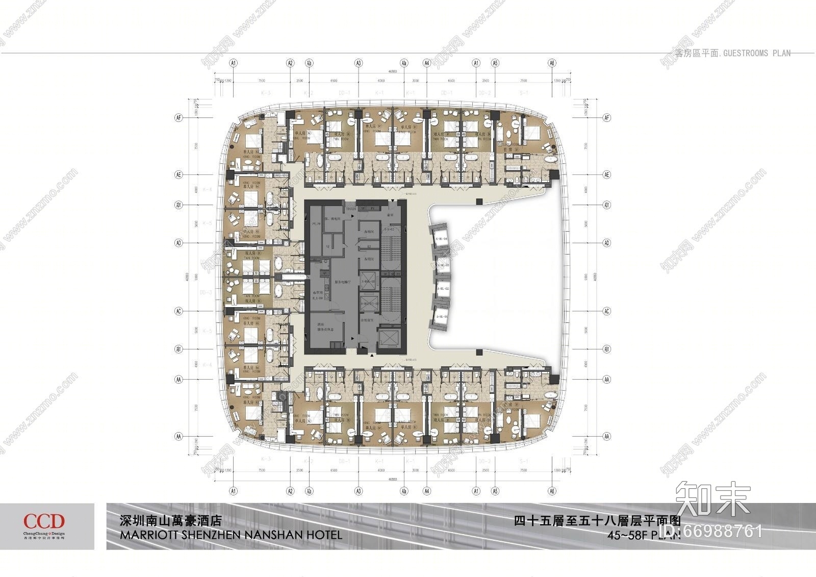 CCD--南山万豪酒店概念及效果图cad施工图下载【ID:66988761】