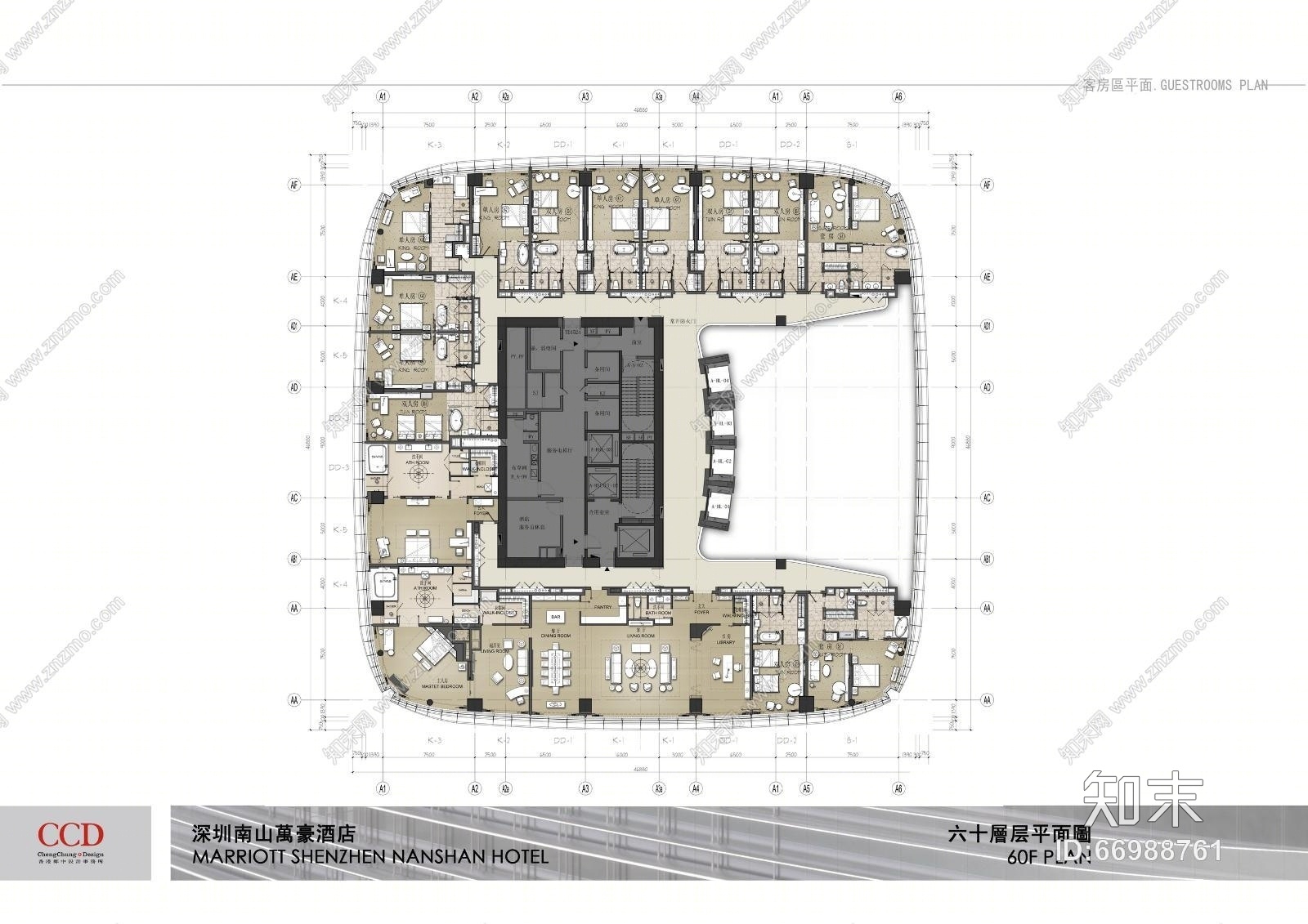 CCD--南山万豪酒店概念及效果图cad施工图下载【ID:66988761】