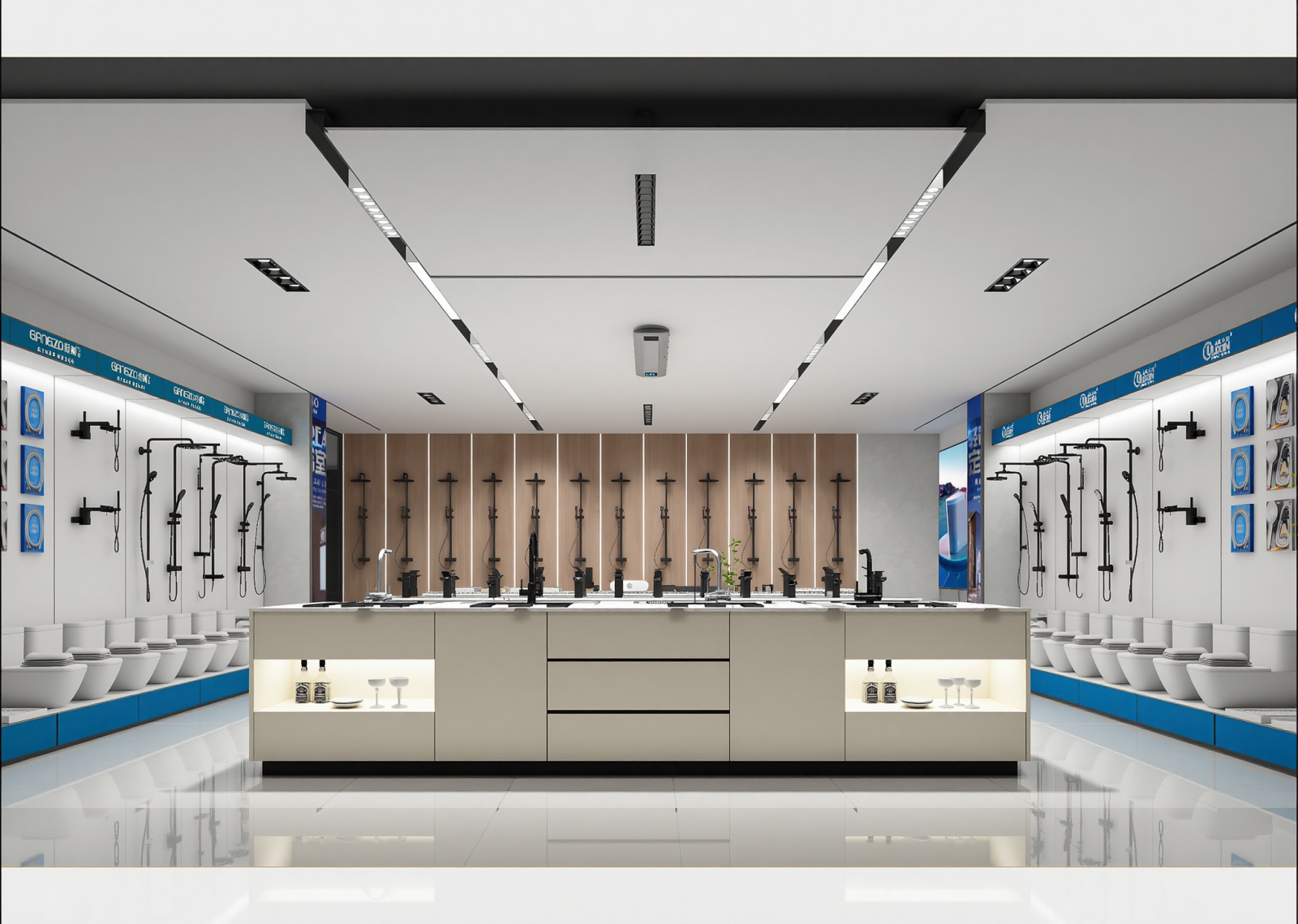 现代卫浴展厅3D模型下载【ID:1215013533】