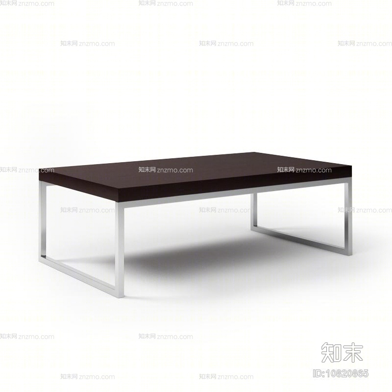 现代棕色长方形木艺家居茶几3D模型下载【ID:10820865】