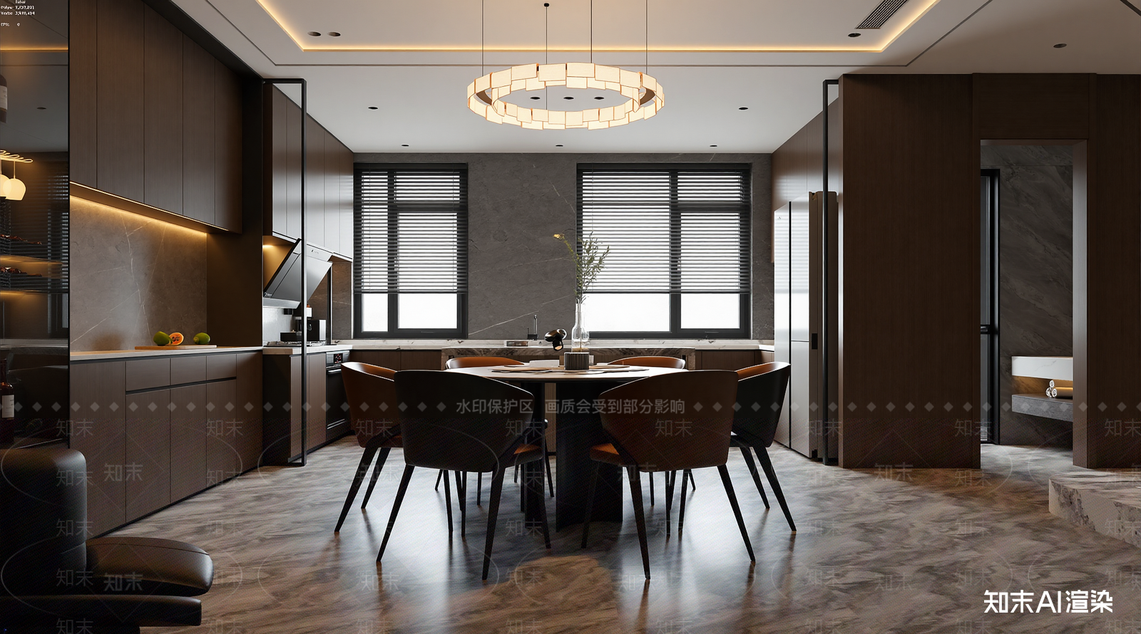 现代客餐厅3D模型下载【ID:1221521191】