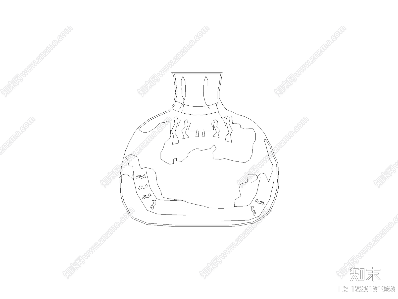 摆件cad施工图下载【ID:1226181968】