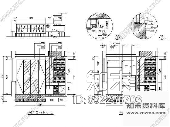 图块/节点主卧衣帽间装修详图cad施工图下载【ID:832256703】