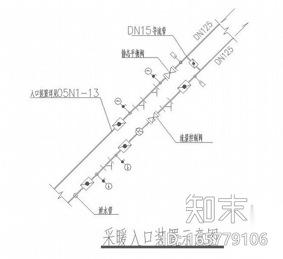 采暖热力入口详图施工图下载【ID:165779106】