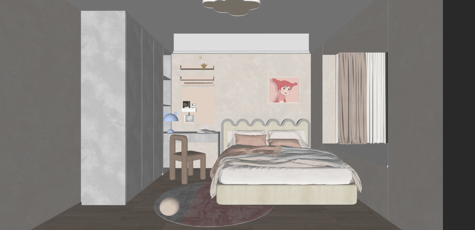 现代家居卧室SU模型下载【ID:1216046399】