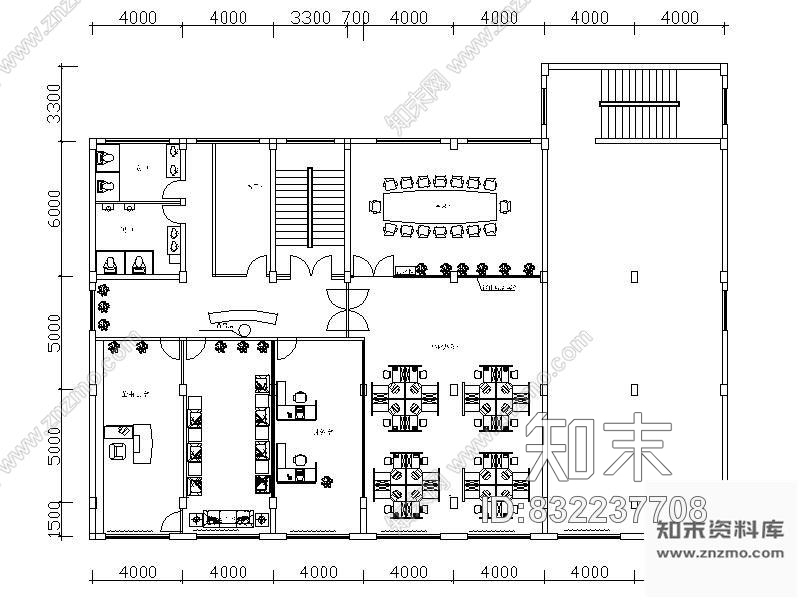 图块/节点某乳制品办公室平面图cad施工图下载【ID:832237708】