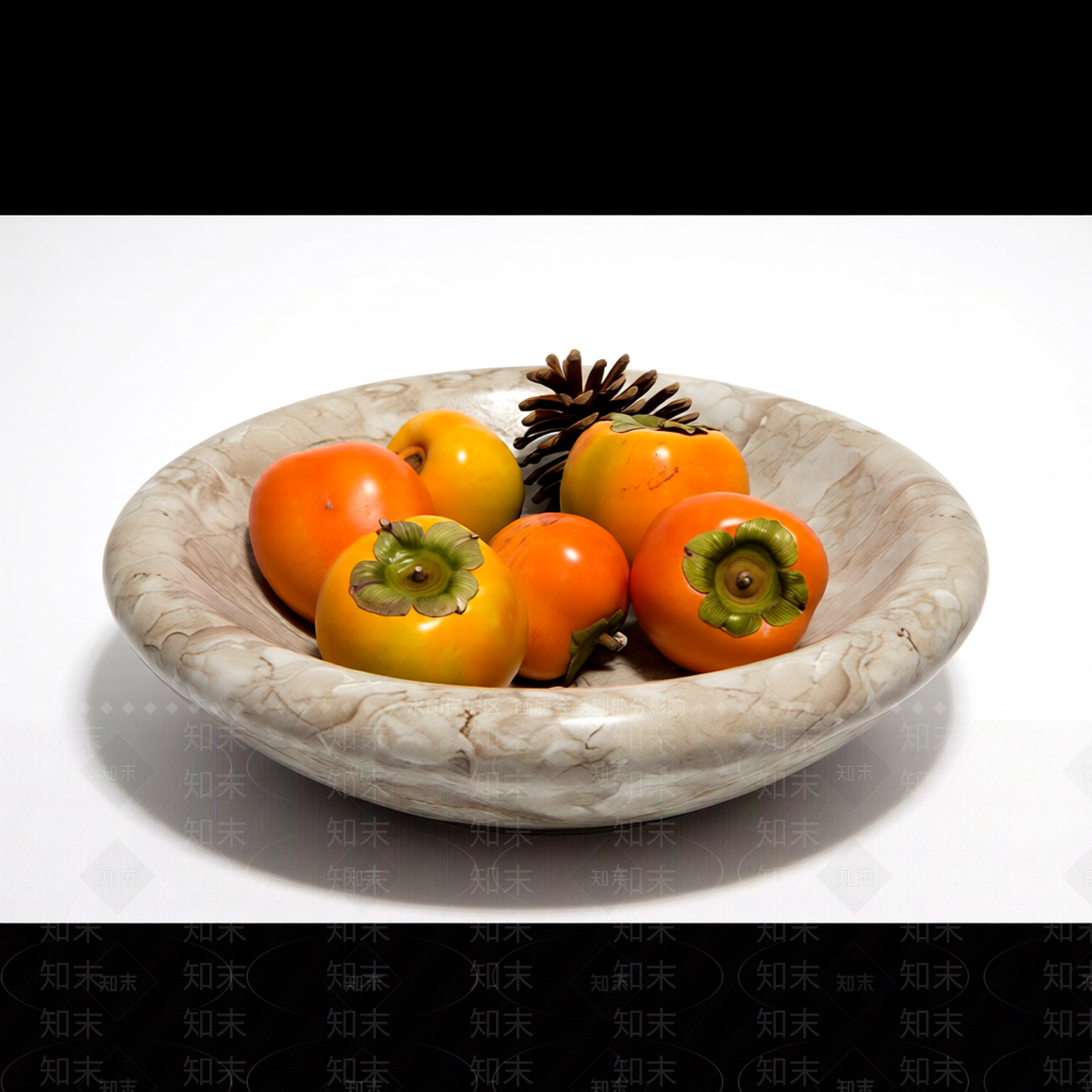 大理石果盘装饰组合3D模型下载【ID:1206203392】