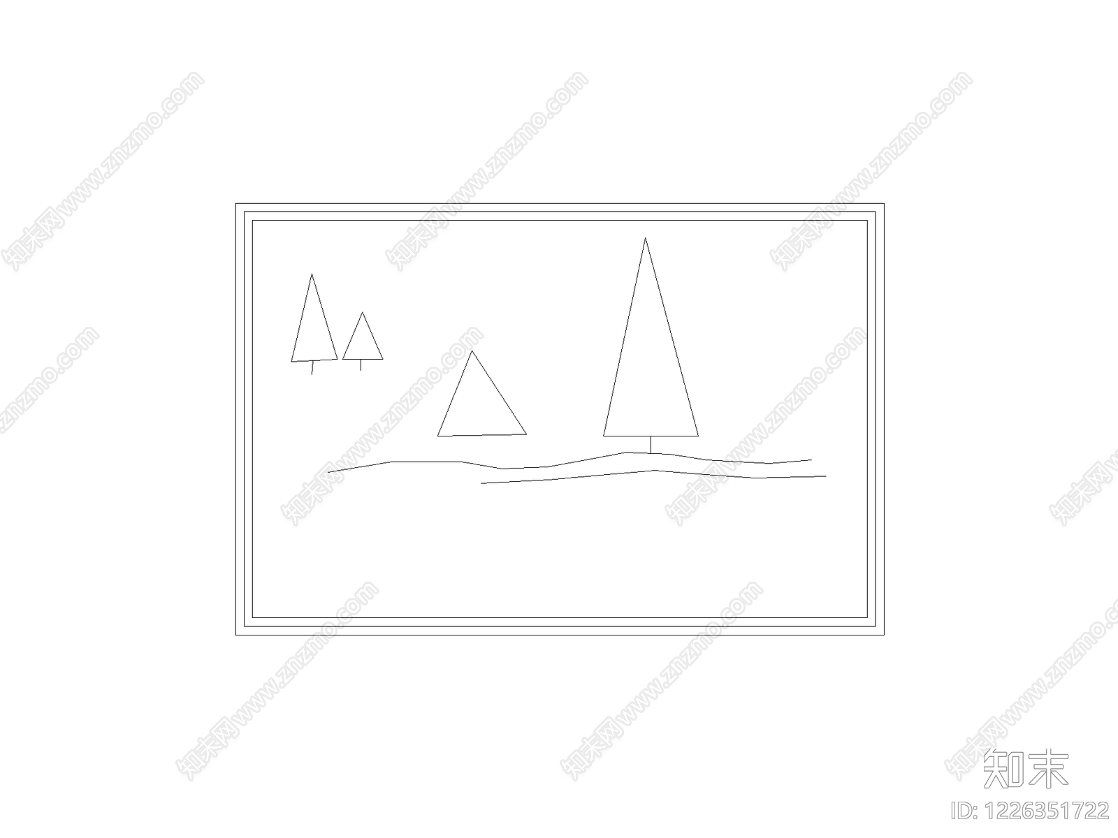 现代乔木种植CAD图纸