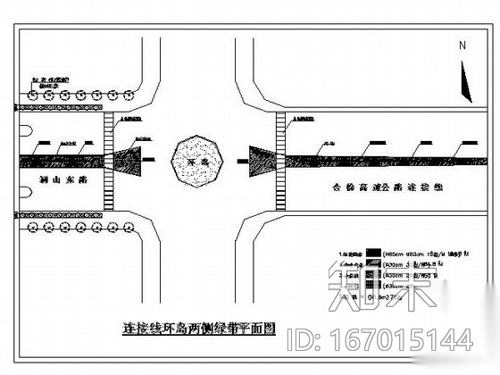 淮南市某道路绿化设计施工图cad施工图下载【ID:167015144】
