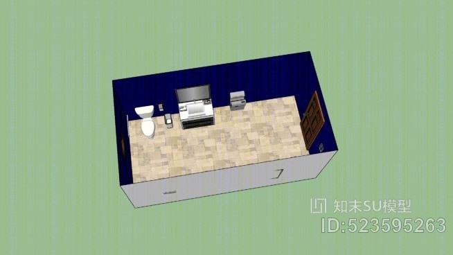 工程洗手间设计SU模型下载【ID:523595263】