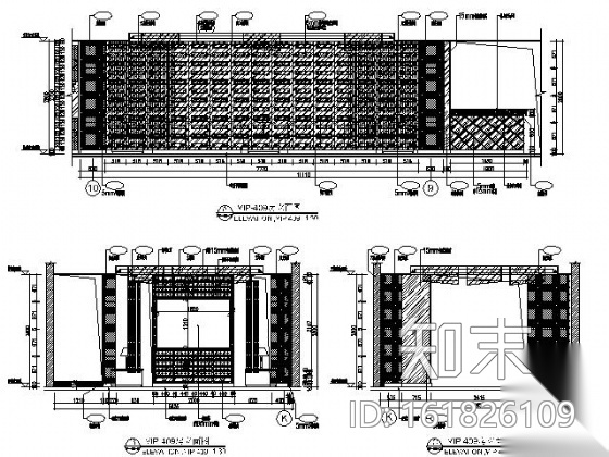豪华KTV空间VIP房装修图cad施工图下载【ID:161826109】