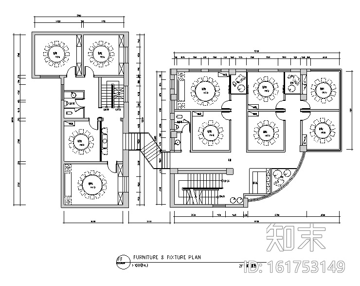 [新疆]1200㎡特色中餐美食餐厅设计施工图（附效果图）cad施工图下载【ID:161753149】