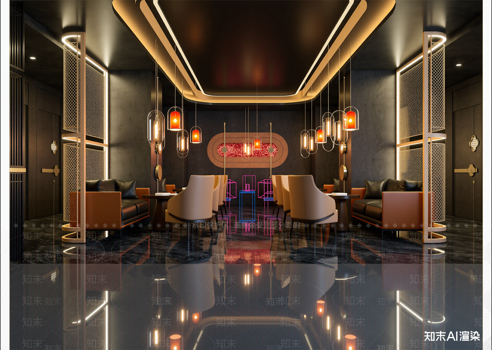 新中式酒吧3D模型下载【ID:1214358265】