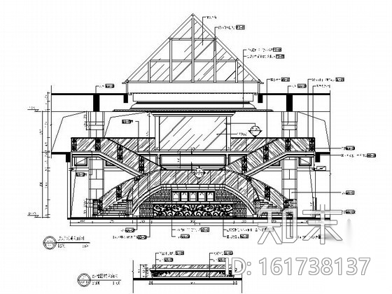 [大连]某现代古典风格售楼处室内装修施工图cad施工图下载【ID:161738137】