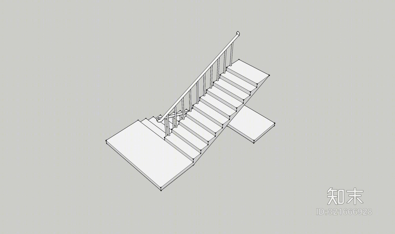 楼梯SU模型下载【ID:321666928】