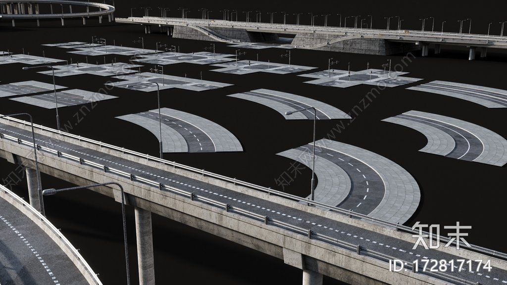 现代交通道路CG模型下载【ID:172802197】