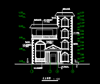 三层别墅建筑结构全套图纸（含结构图纸）cad施工图下载【ID:160719154】