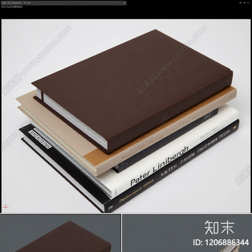 堆叠书籍组合3D模型下载【ID:1206886344】