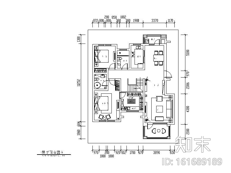 新中式-独栋别墅设计CAD施工图（含效果图）cad施工图下载【ID:161689189】