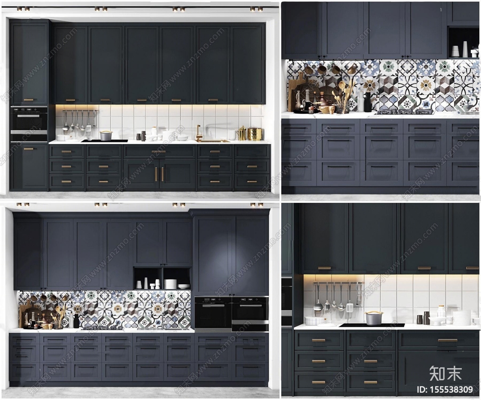 北欧橱柜组合3D模型下载【ID:155538309】