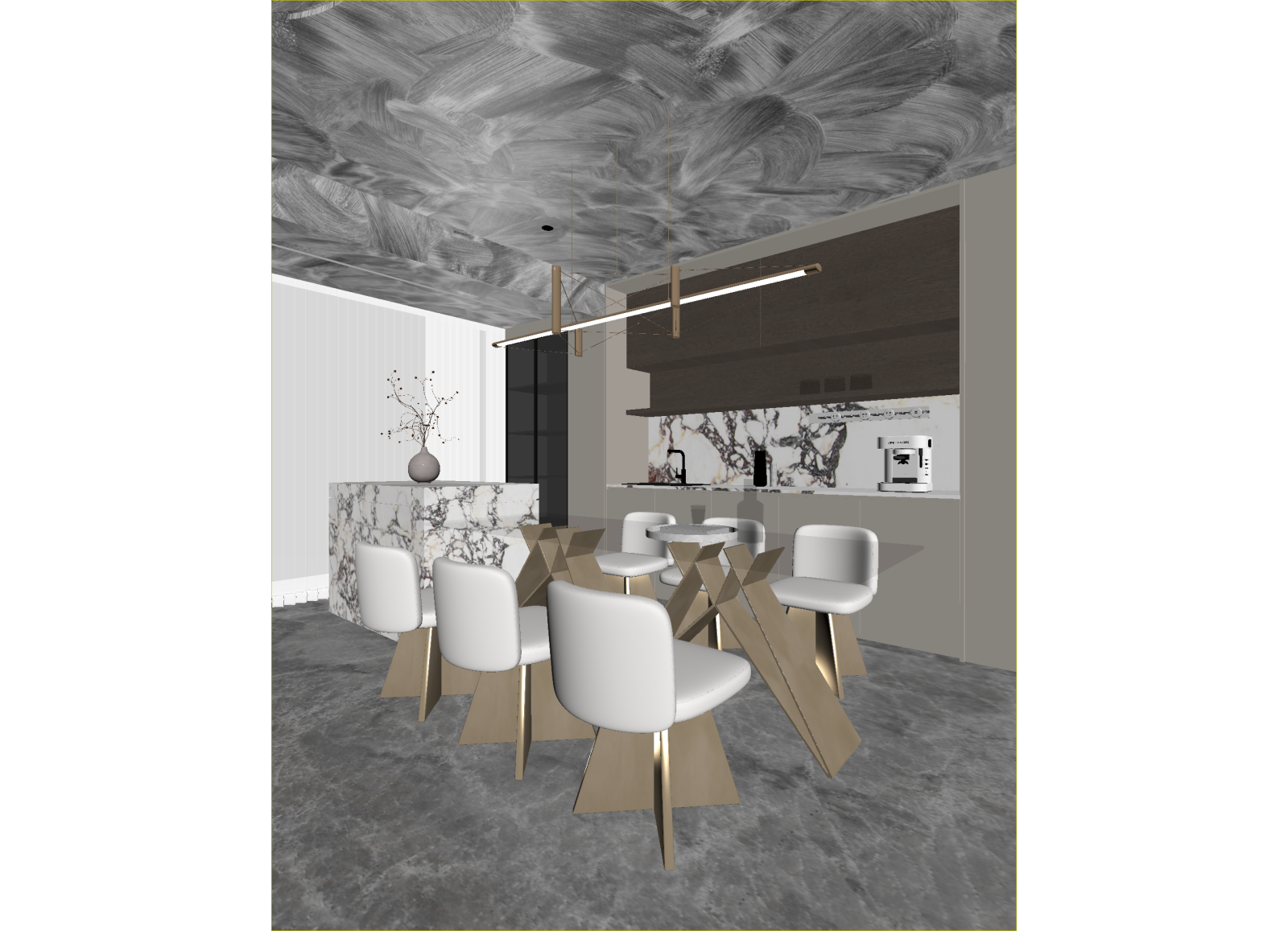 现代茶水间3D模型下载【ID:1214341273】