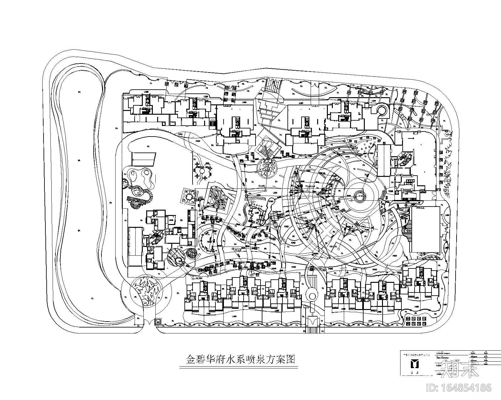 [广州]金碧华府巴比伦花园欧式居住区景观CAD施工图施工图下载【ID:164854186】