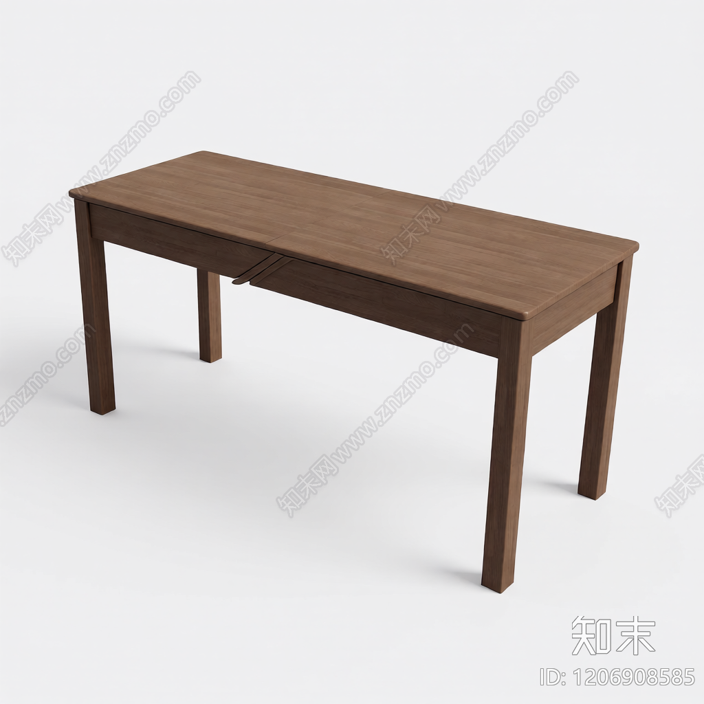 木质餐桌带抽屉3D模型下载【ID:1206908585】