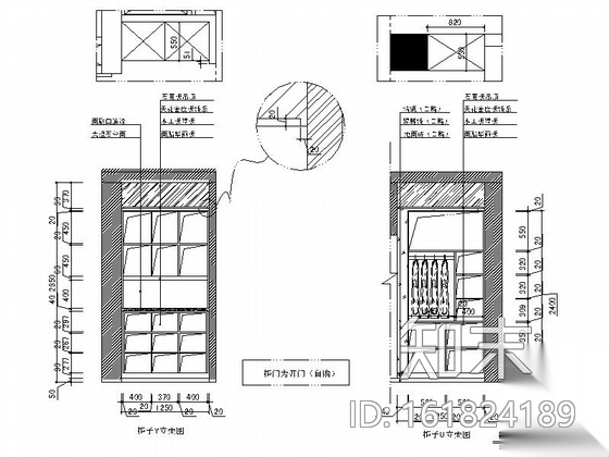 精品现代风格三居室样板间室内装修施工图cad施工图下载【ID:161824189】