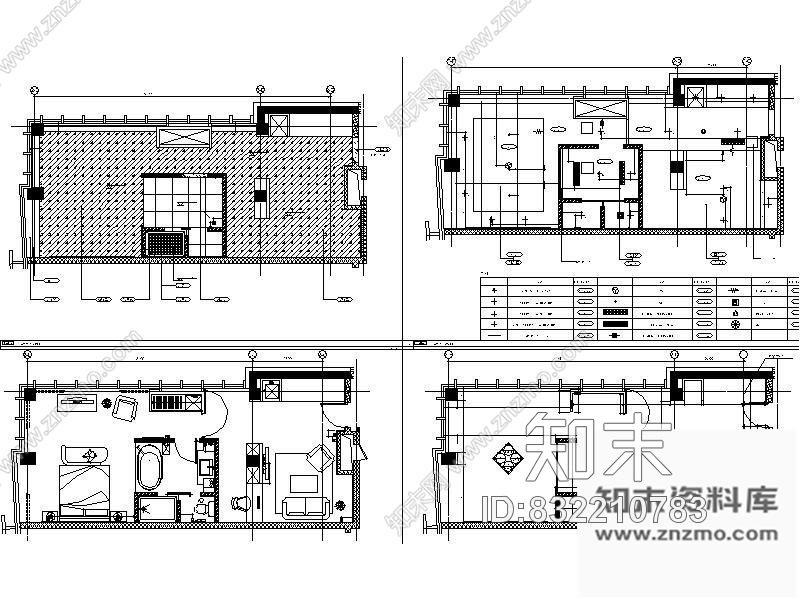 图块/节点某酒店S-4型客房立面图cad施工图下载【ID:832210783】