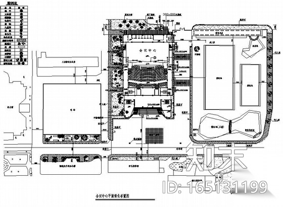 山西会议中心景观规划施工图cad施工图下载【ID:165131199】
