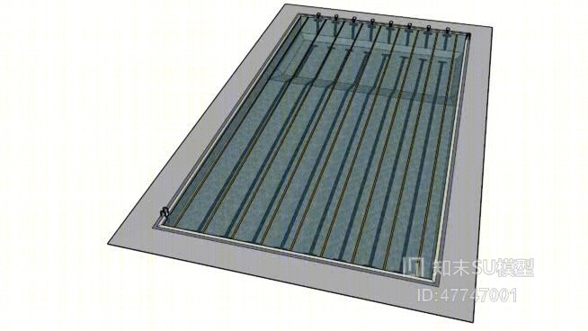 游泳馆SU模型下载【ID:47747001】
