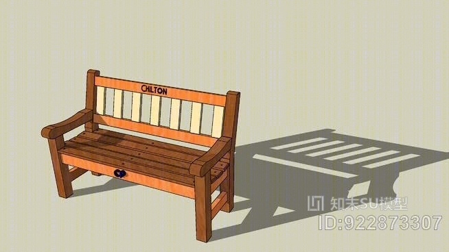 花园长凳SU模型下载【ID:922873307】