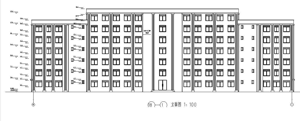 [河南]七层办公楼建筑施工图（含结构专业）cad施工图下载【ID:149958103】