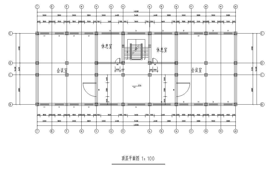 [河南]七层办公楼建筑施工图（含结构专业）cad施工图下载【ID:149958103】