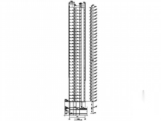[武汉]某三十二层一梯四户连塔建筑施工图（4号楼）cad施工图下载【ID:166076111】